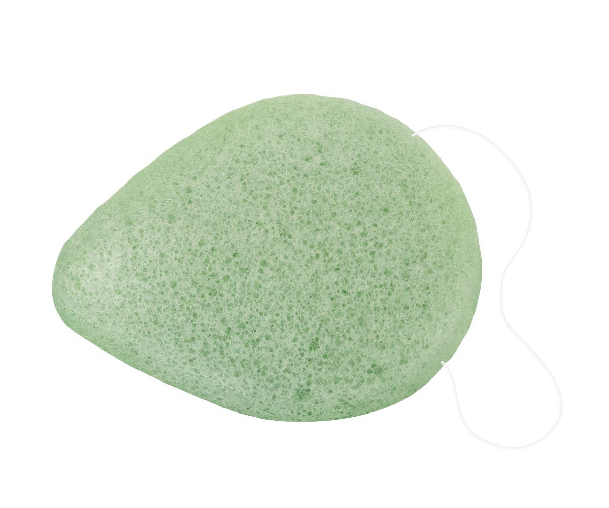 Konjac sponge green aloe vera for dry skin, vegan