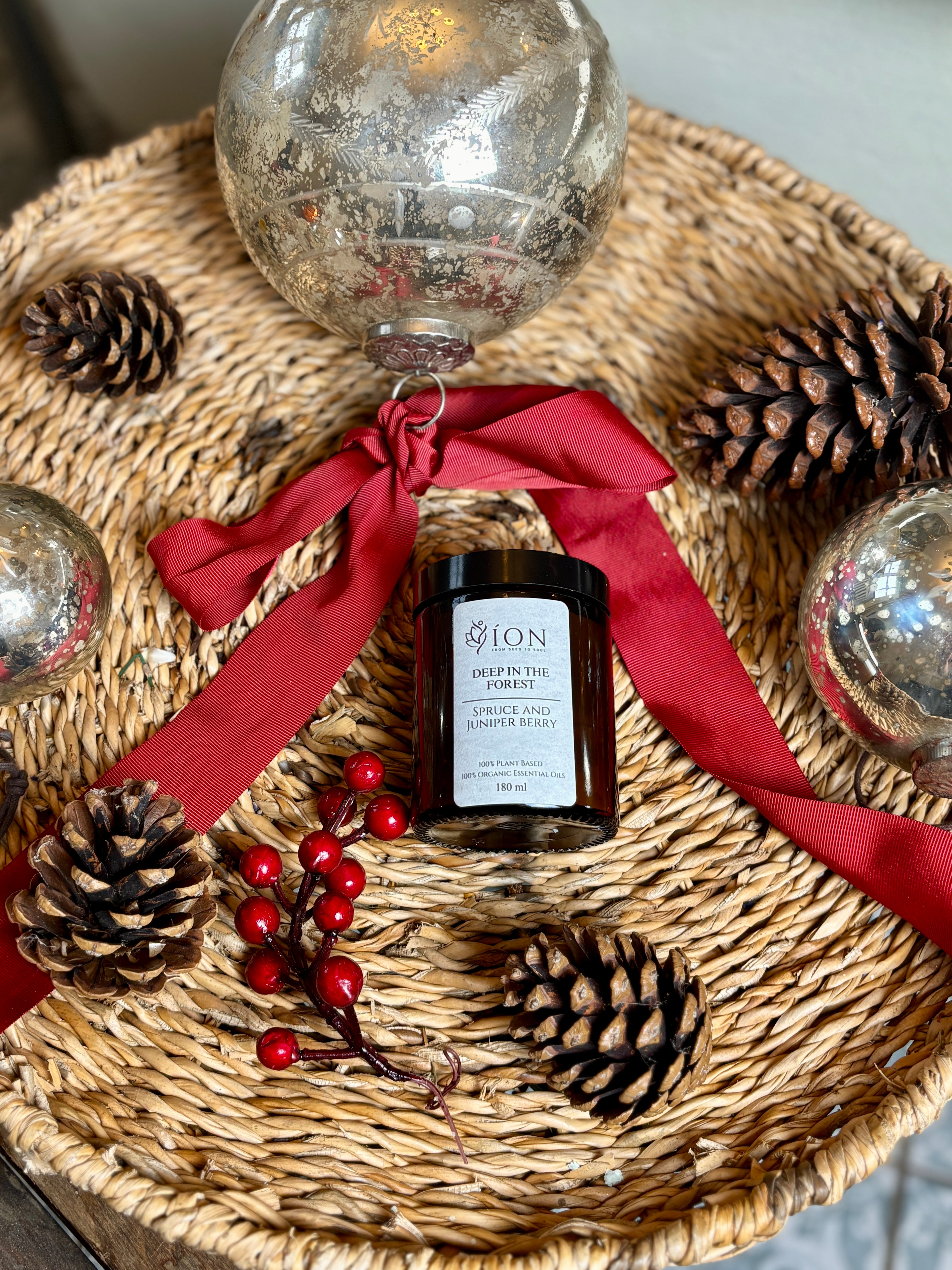 Deep In The Forest | Organic Essential Oil Soy Candle| Spruce & Juniper Berry