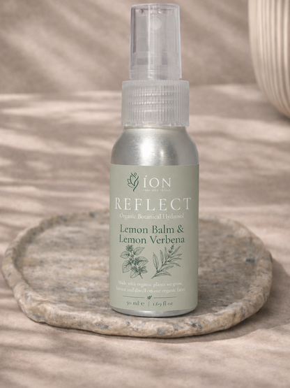 Lemon balm and lemon verbena facial hydrosol. refreshing facial mist. natural skincare. refreshing and toning. 